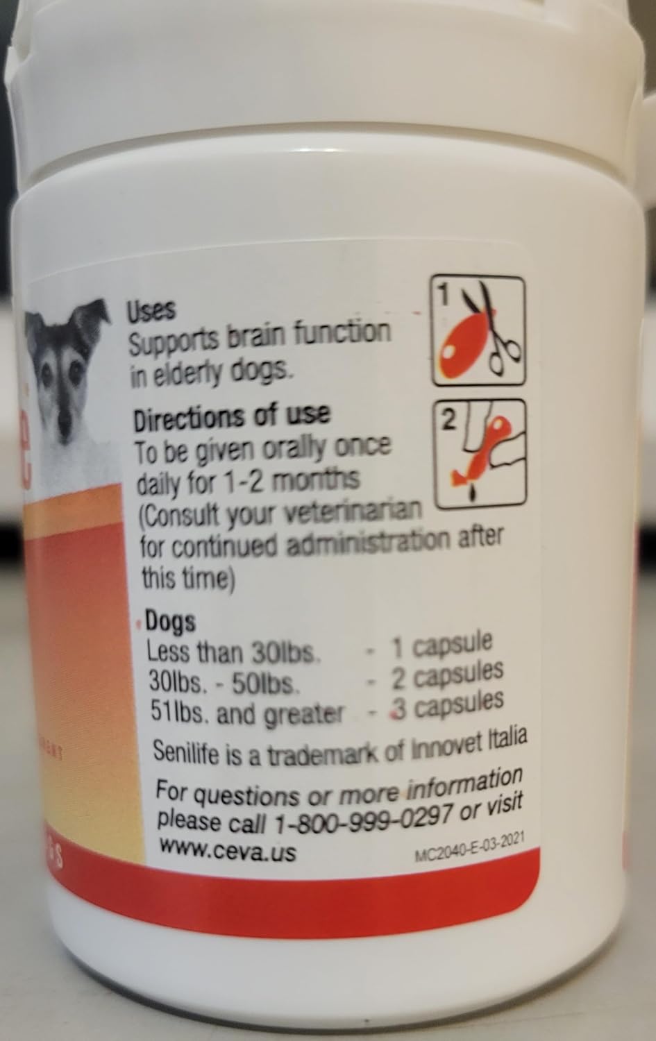 Senilife Cognitive Support Capsules for Senior Dogs, 30 capsules
