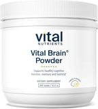 Vital Nutrients Vital Brain Powder - Suplemento para la función cognitiva y memoria - 150 g - Sabor limón