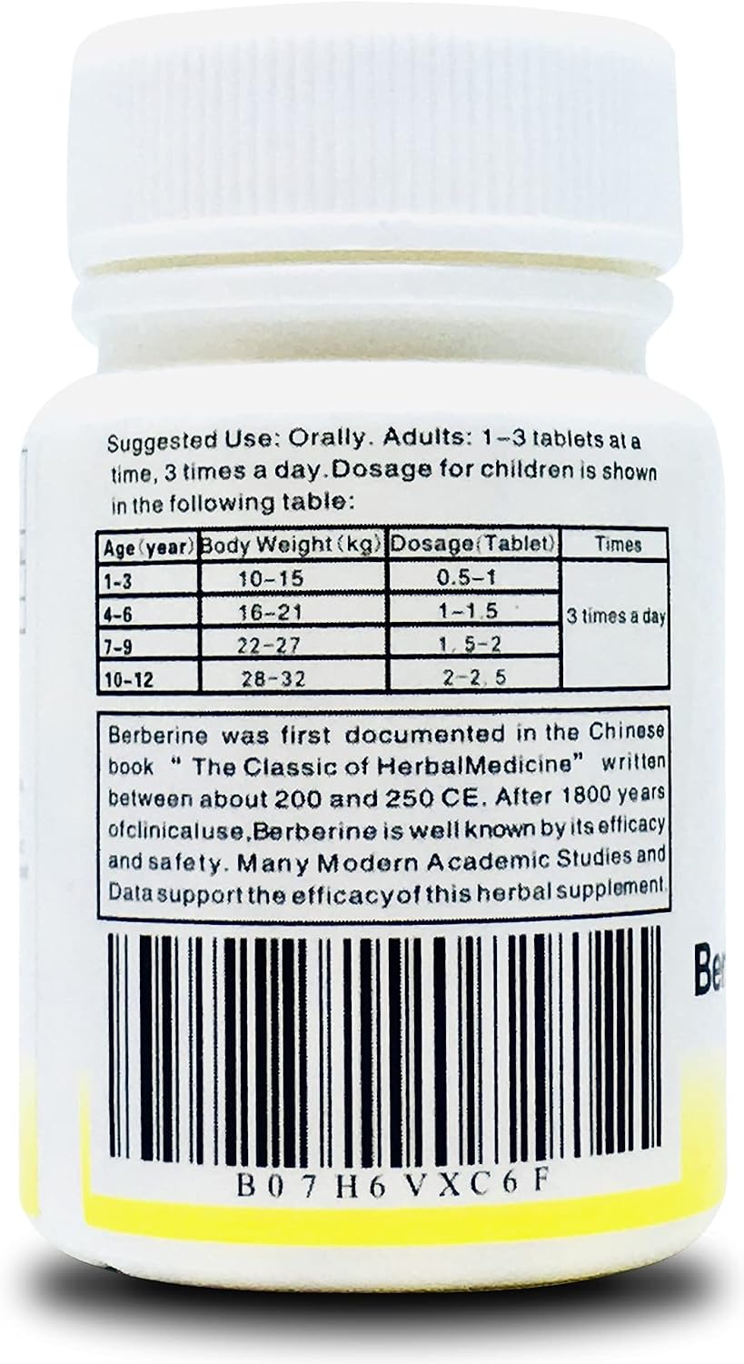 Berberine Herbal Pills - Huang Lian Su - Extracto de Berberina - 100 Comprimidos