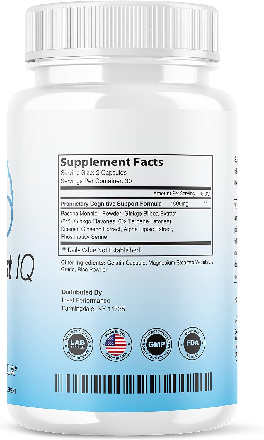 Neuro Boost IQ - Suplemento para el Cerebro (180 Cápsulas - 3 Envases)