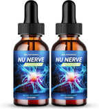 Nu Nerve Drops, Gotas Líquidas para la Salud Nerviosa - Suplemento Natural de Máxima Potencia (2 Envases)