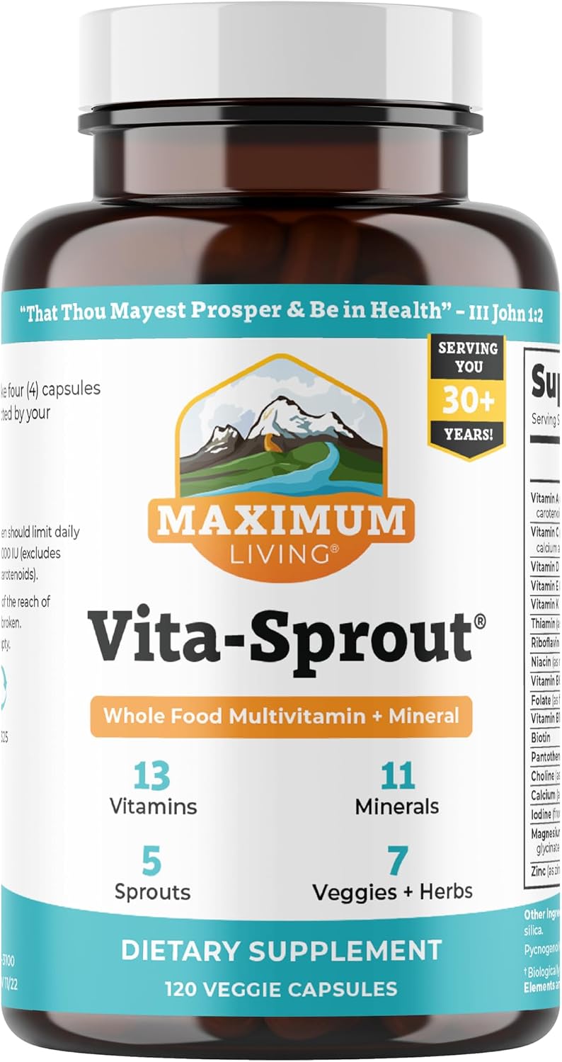 Vita-Sprout Whole-Food Multivitamin & Phytonutrient Blend, 120 Cápsulas