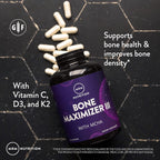 MRM Nutrition Bone Maximizer III - Bone Supplement for Men & Women - 50 Doses