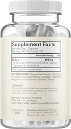 Clear Formulas Bioactive SAM-e 400mg - Alta concentración, forma S,S activa (120 cápsulas)