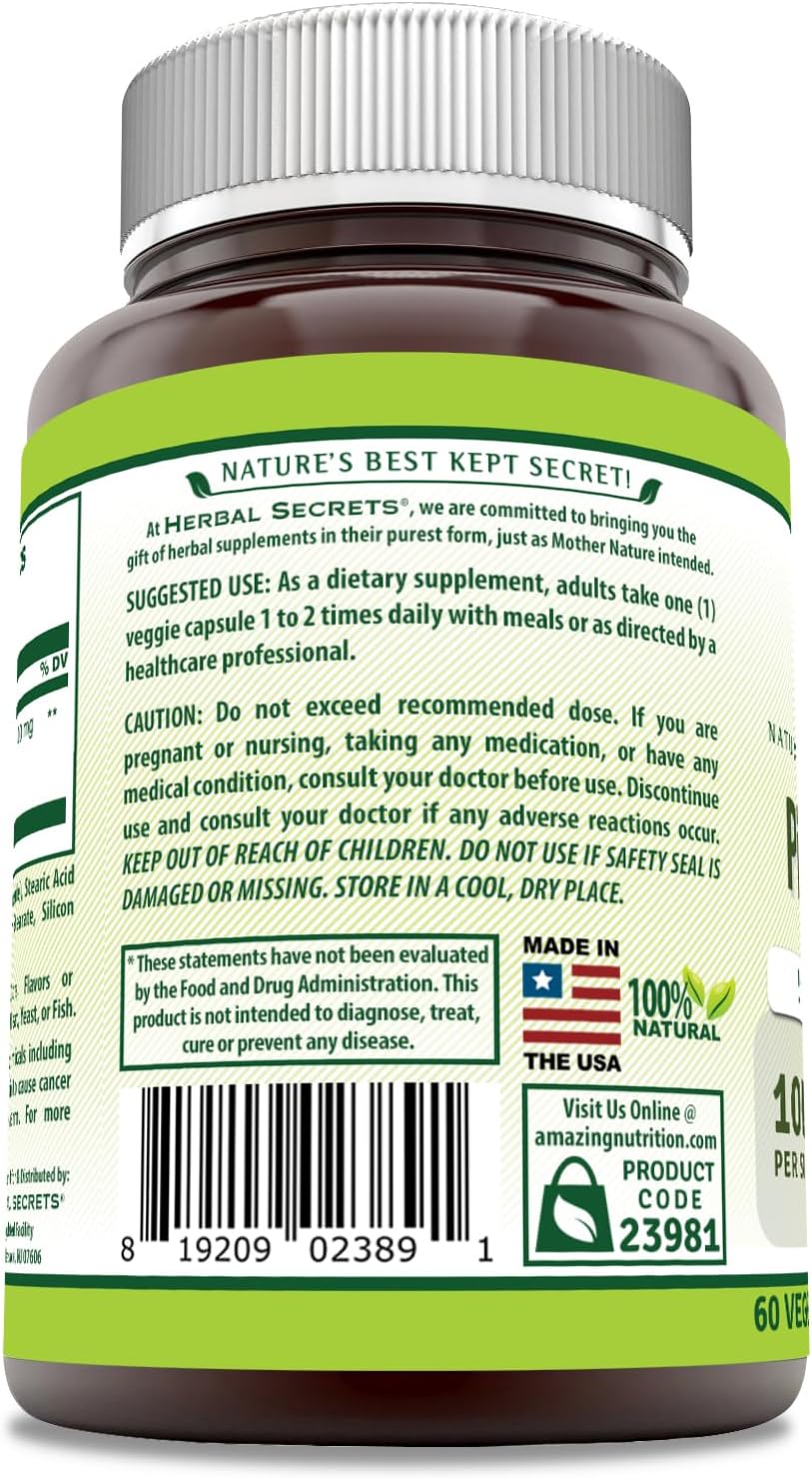 Extracto de Corteza de Pino 100 mg - Cápsulas Vegetales - Herbal Secrets (60 Unidades)