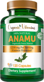Organic Vitamins Anamu 1250mg 100% Organically Grown 120 Capsules Petiveria Allicea