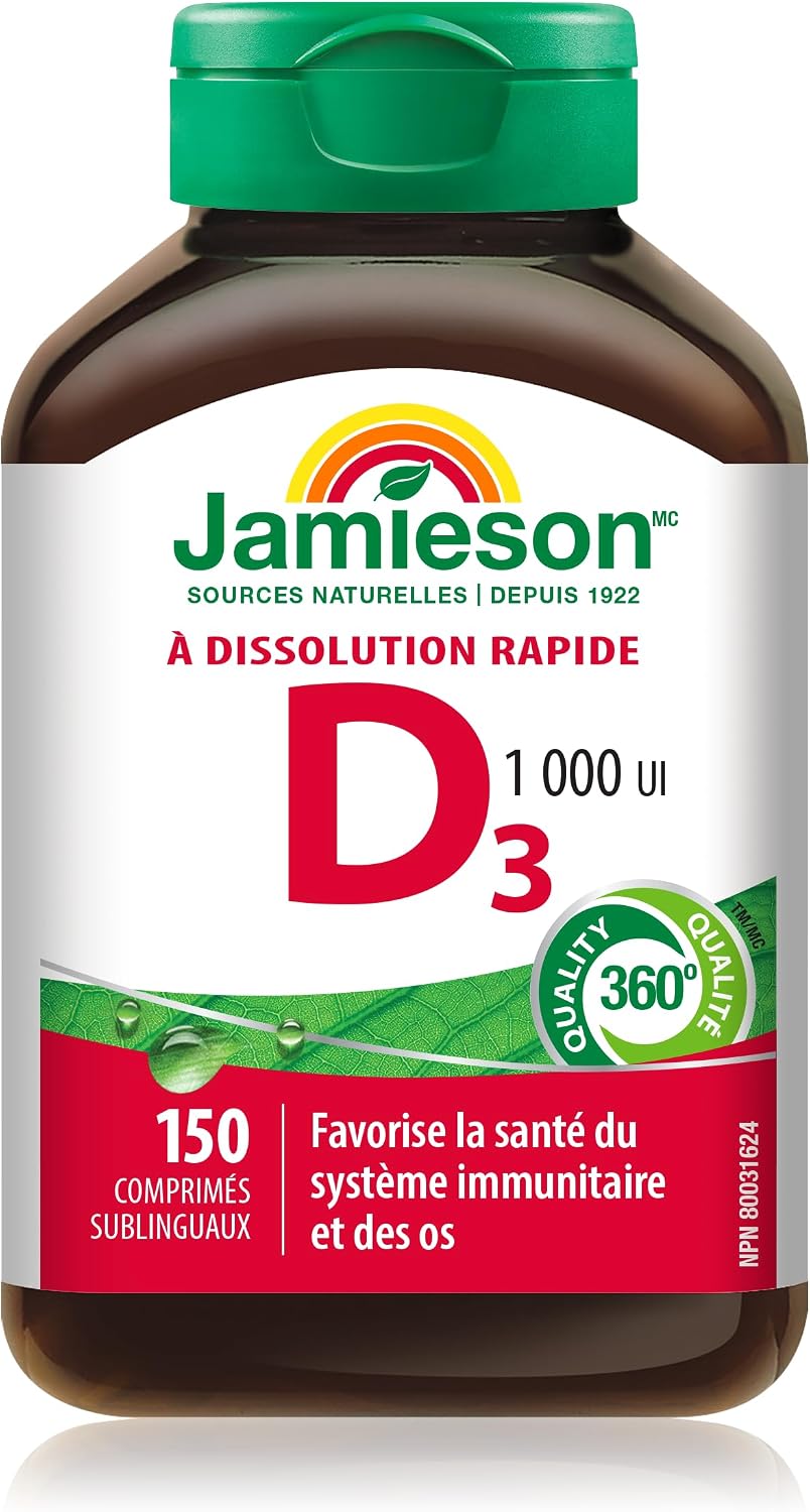 Jamieson Vitamina D3 1.000 UI, 150 Comprimidos Sublinguales
