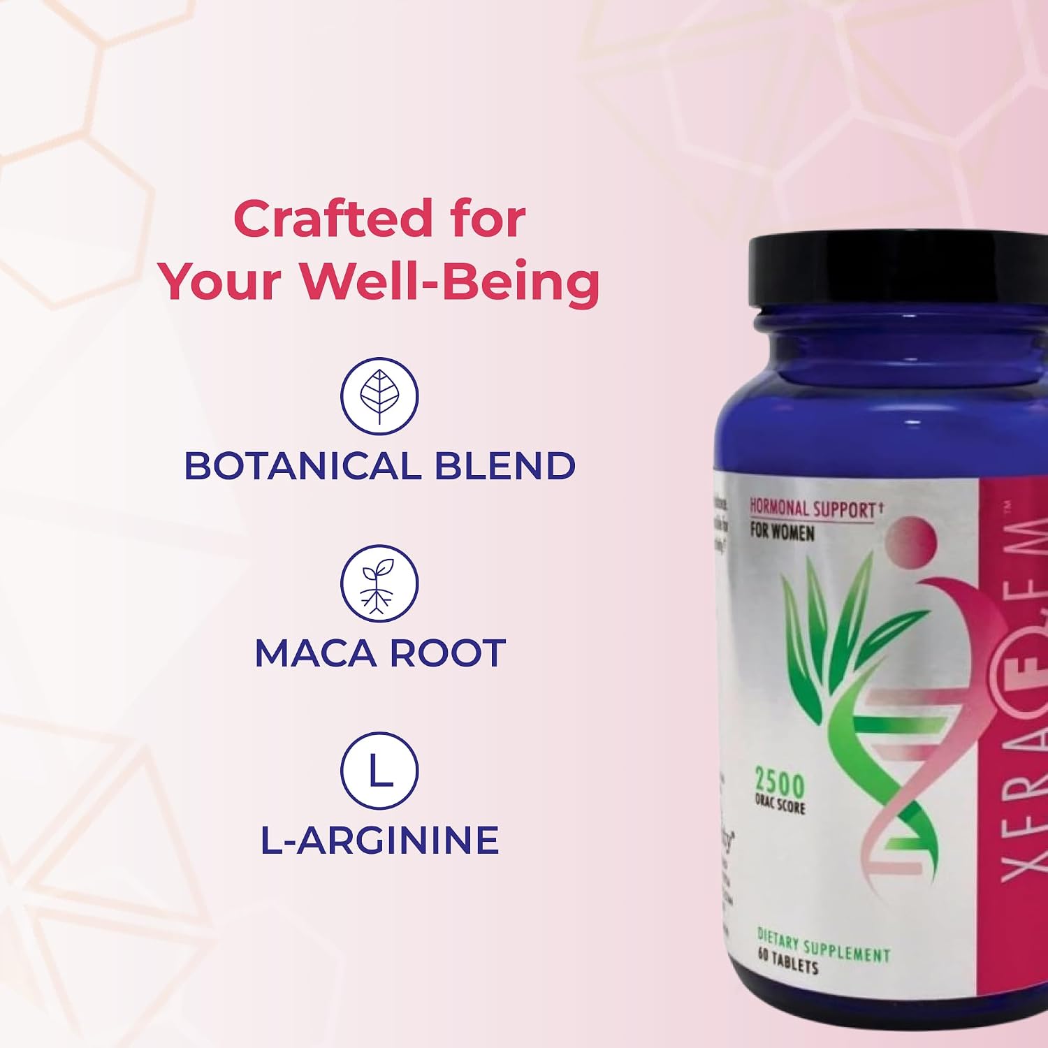 Youngevity XeraFem – Apoyo hormonal para mujeres con vitaminas, minerales, raíz de maca y extracto de semilla de uva – Favorece el equilibrio hormonal y la salud inmunitaria – 60 comprimidos