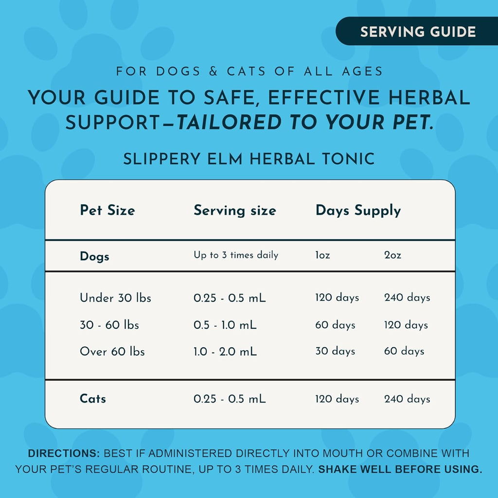 Animal Essentials Slippery Elm - Extracto Orgánico para Perros y Gatos (60 ml)