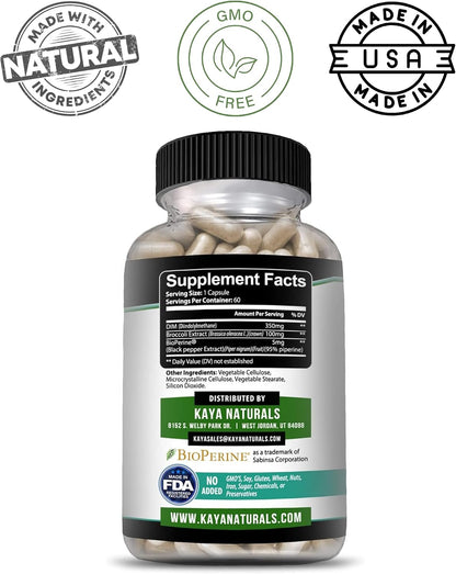 Kaya Naturals DIM Ultra - 60 Cápsulas – Complementar una dieta equilibrada y un estilo de vida saludable. – Image 3