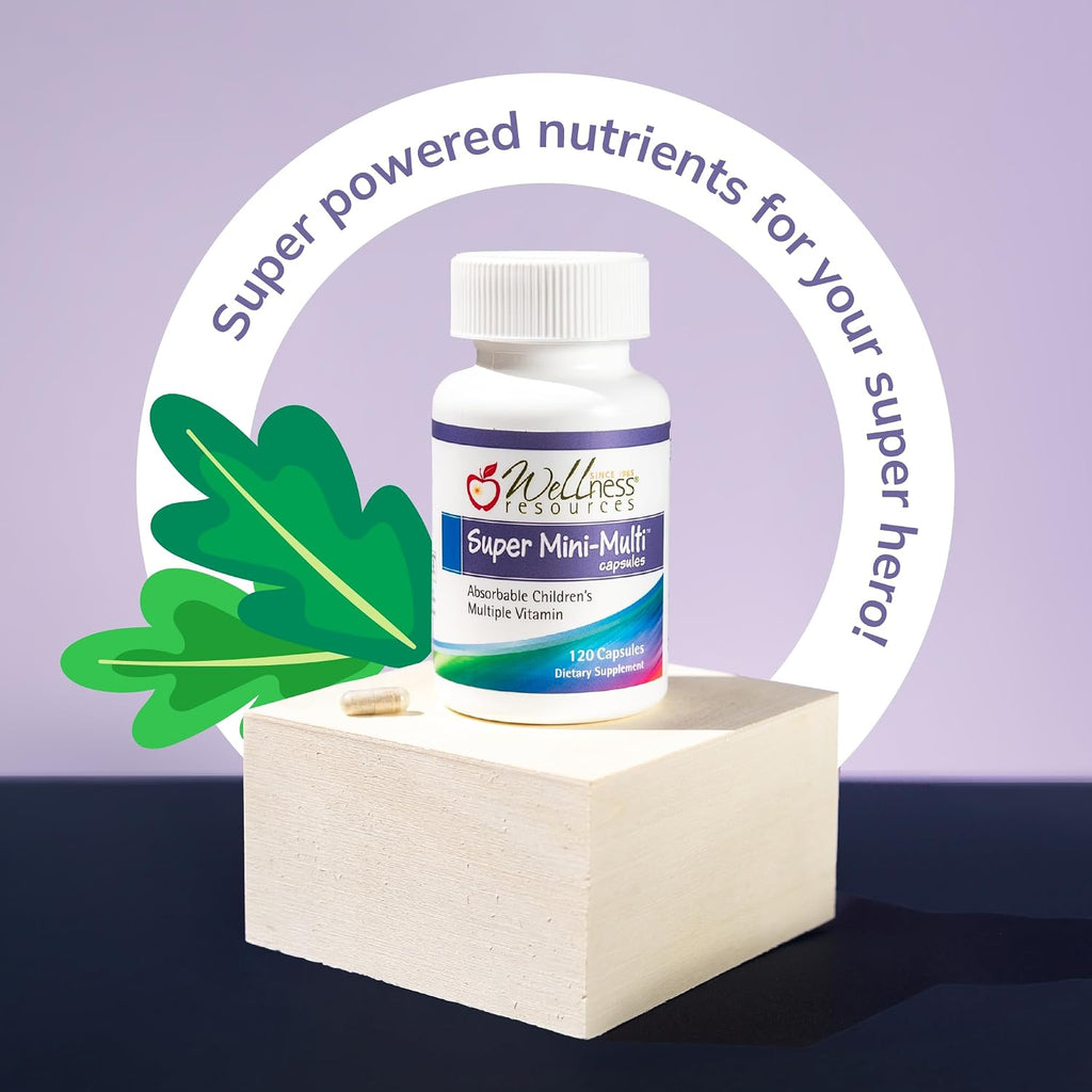 Super Mini-Multi - Multivitamínico infantil con metilfolato y vitamina B12 (120 cápsulas)