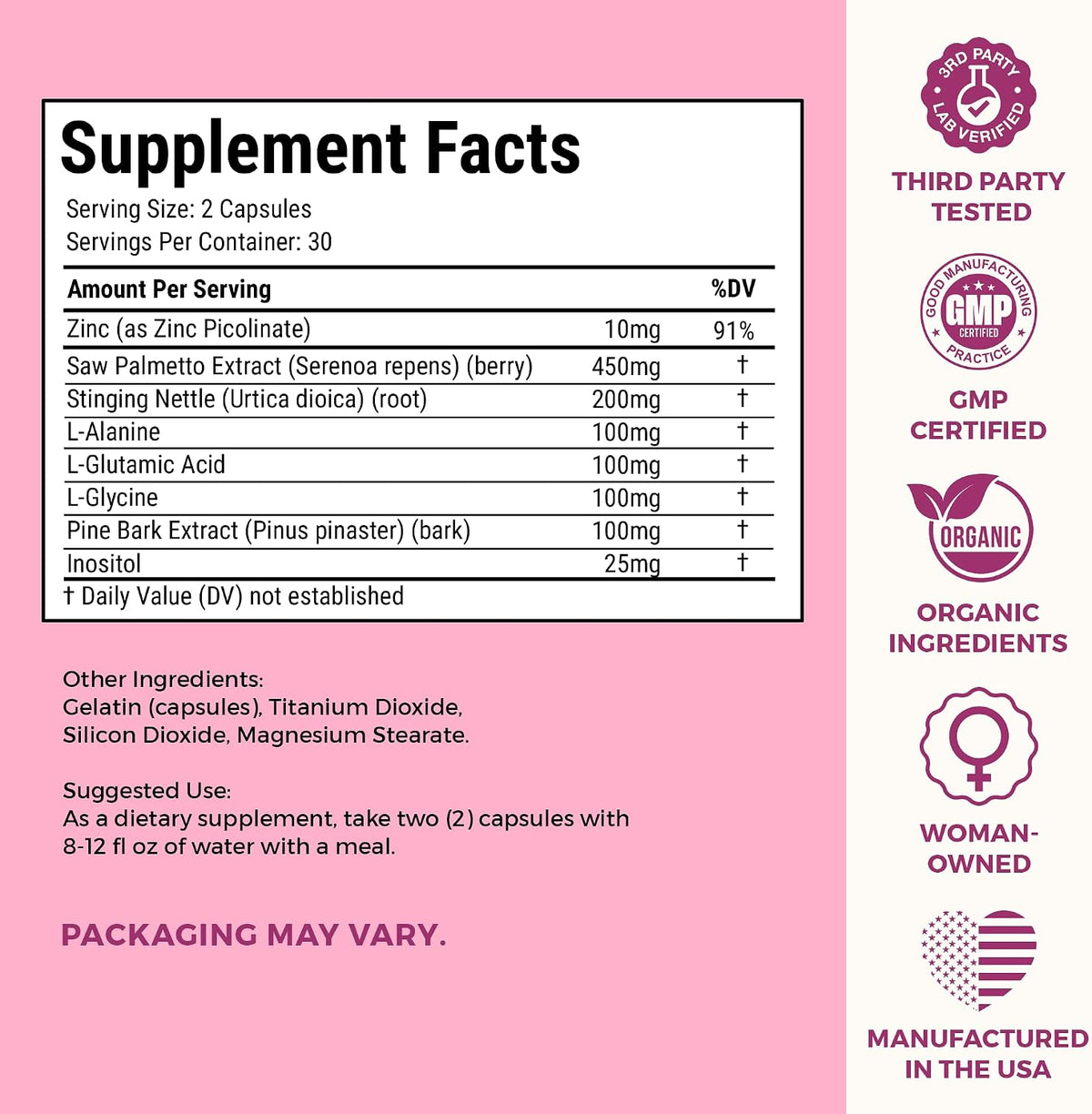 AndroBlocker 8-in-1 Women Supplement with Inositol & Zinc – 60 Cápsulas – Image 7