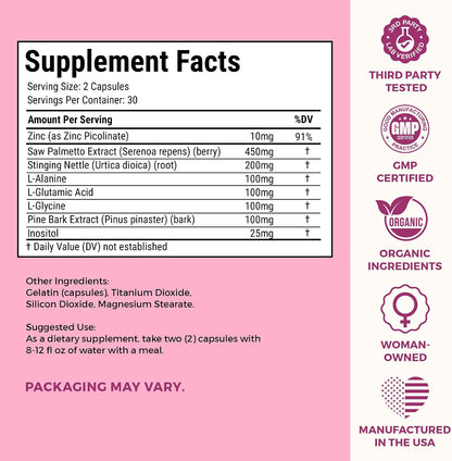 AndroBlocker 8-in-1 Women Supplement with Inositol & Zinc – 60 Cápsulas – Image 7