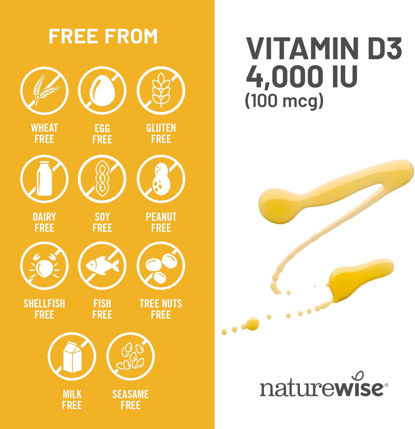NatureWise Vitamina D3 4000 UI (100 mcg) - 360 Mini Cápsulas Blandas - Suministro para 1 Año - Apoyo Inmunológico, Muscular y Óseo - No-GMO, Sin Gluten, en Aceite de Oliva Virgen Extra Orgánico