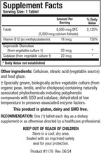 Biotics Research Folate 5 Plus - Ácido Fólico de Alta Potencia con Vitamina B12, 120 comprimidos