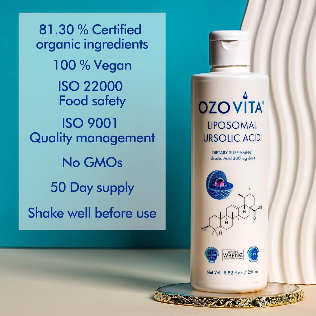 Ácido Ursólico Liposomal 300mg – Extracto de Hoja de Romero – Vegano y Orgánico