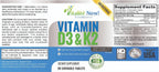 Vitalité Now! Vitamina D3 2000 UI + K2 MK7 - 90 Comprimidos Masticables - Sabor Cereza