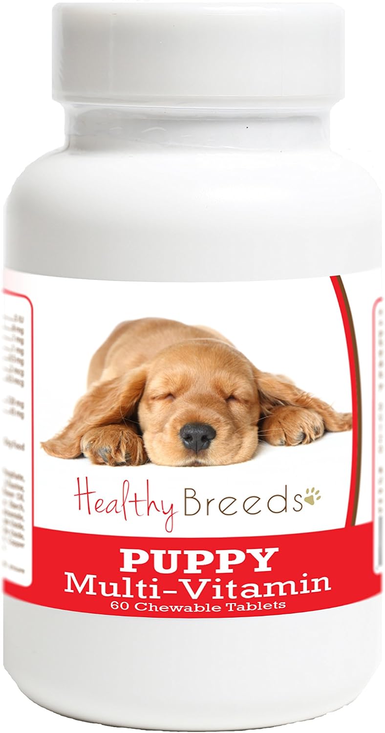 Healthy Breeds English Cocker Spaniel Tableta multivitamínica para cachorros, 60 comprimidos
