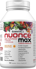 ANDREW LESSMAN Essential-1 nuonce max Multivitamin 3000 IU Vitamin D3 180 Small Capsules