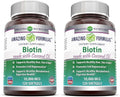 Amazing Formulas Biotina con Aceite de Coco Virgen Extra | 10000 mcg | 120 Cápsulas Blandas (2 Envases)