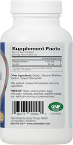 CardioTabs CardioSterol - 1.5 g de Esteroles Vegetales y Aceite de Pescado - 180 Cápsulas