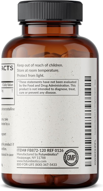 Futurebiotics Maca Root Extra Strength – 120 Cápsulas Vegetales – Apoyo para Energía, Vitalidad y Salud Reproductiva – Image 7