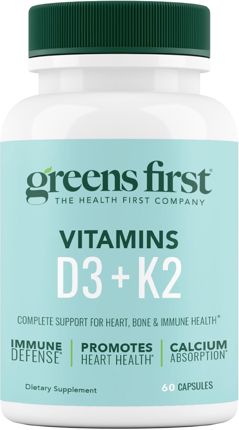 Greens First Vitamina D3+K2 - 60 Cápsulas Vegetales