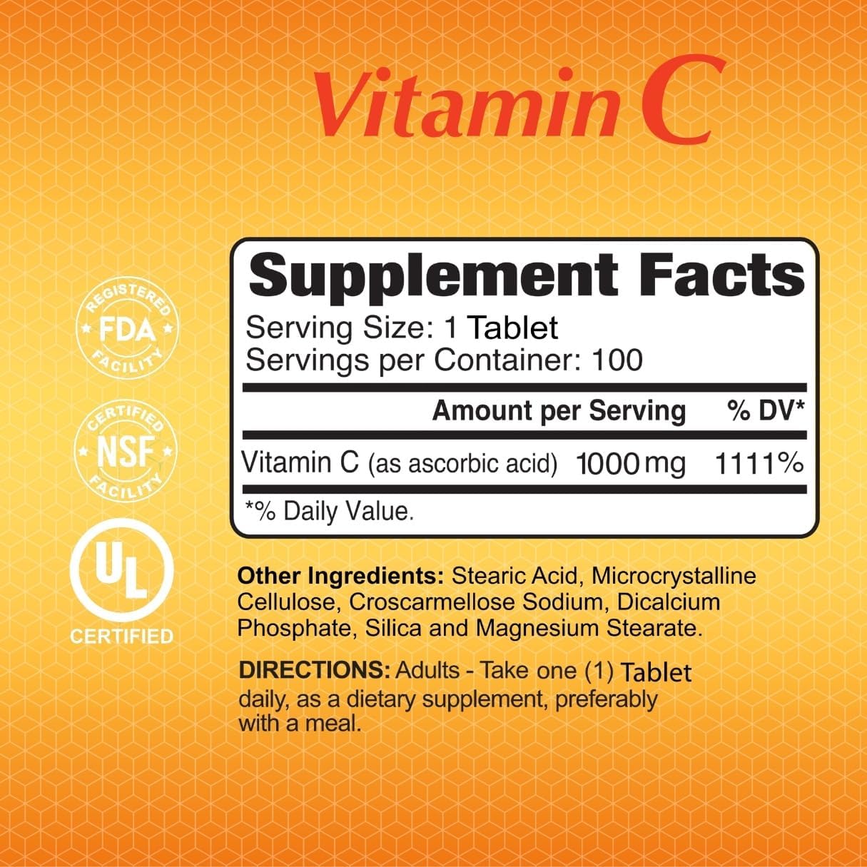 ALFA VITAMINS Vitamina C 1000 mg – 100 Comprimidos