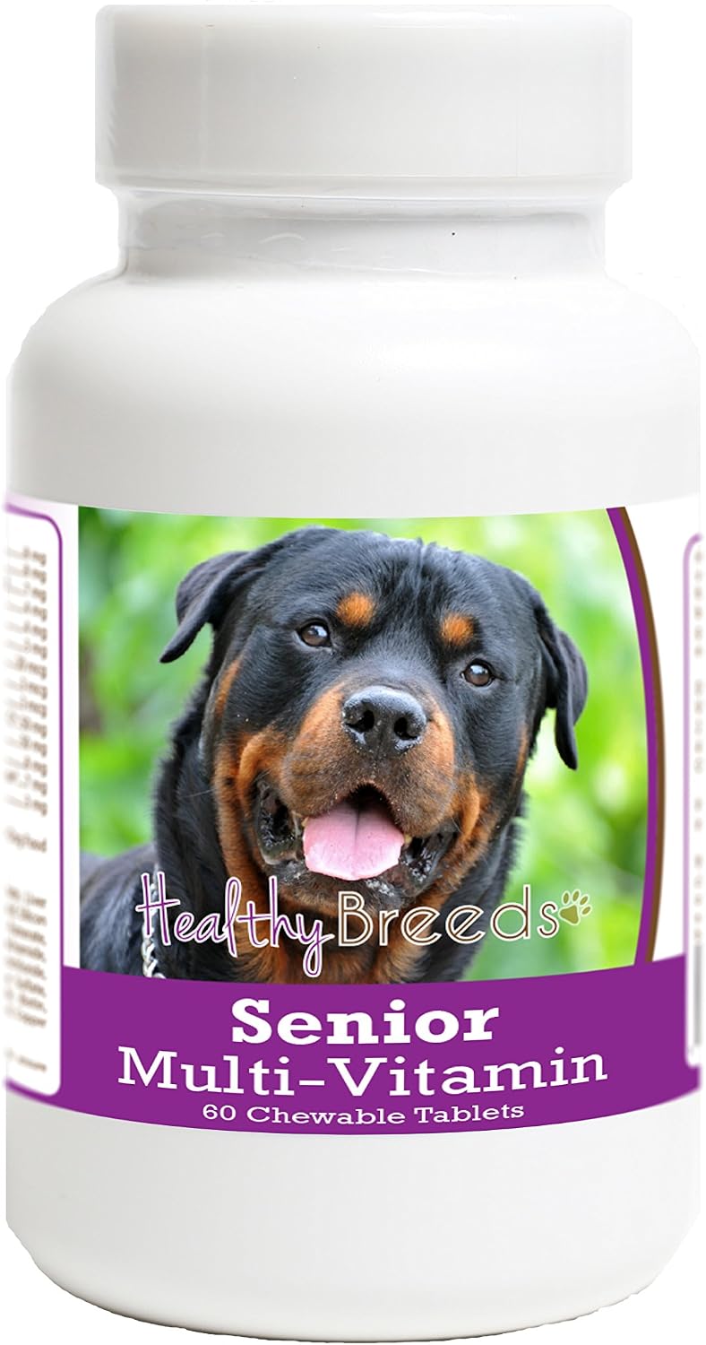 Healthy Breeds Rottweiler Senior Dog Multivitamin Tablets 60 Count – Image 1