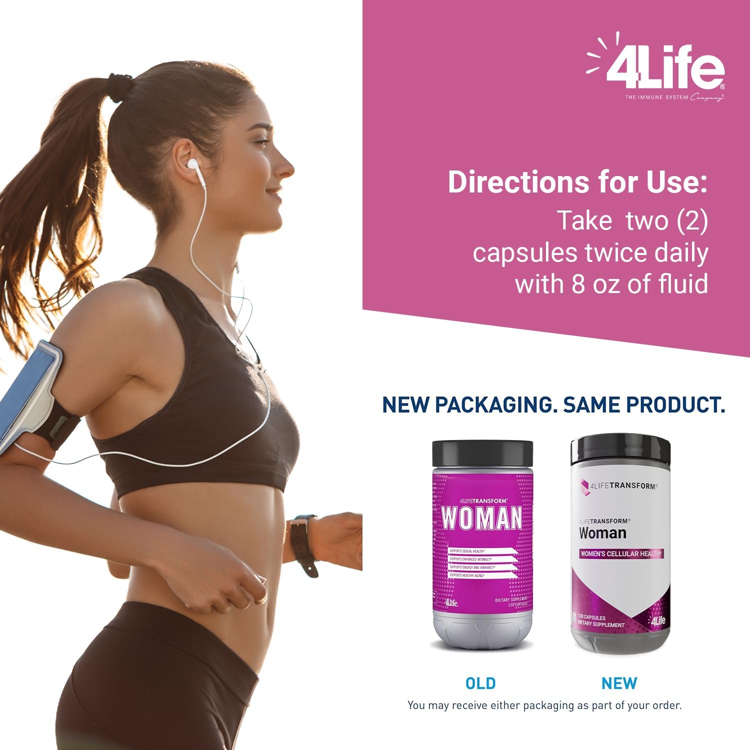 4Life Transform Soporte para el Bienestar de la Mujer con L-Citrulina, 120 Cápsulas