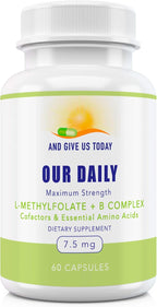 Our Daily Vites - Complejo B con L-Metilfolato, Metilcobalamina, B6 y Glicina (7.5mg) - 60 Cápsulas