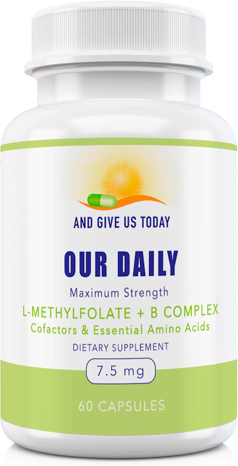 Our Daily Vites - Complejo B con L-Metilfolato, Metilcobalamina, B6 y Glicina (7.5mg) - 60 Cápsulas