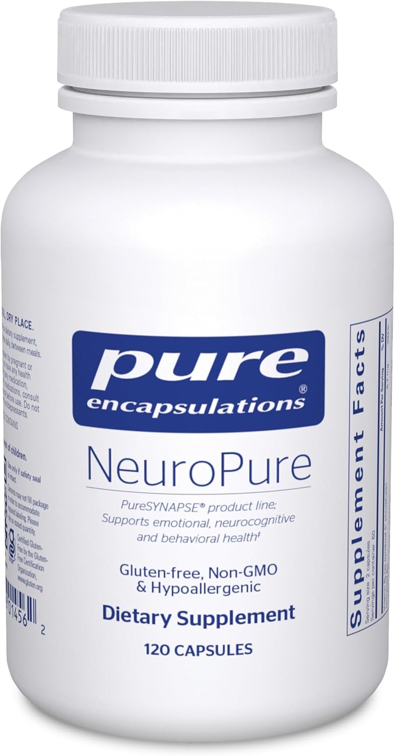 Pure Encapsulations NeuroPure | Suplemento Hipoalergénico para el Bienestar Emocional y el Estrés | 120 Cápsulas
