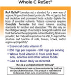 RnA ReSet Whole C Reset – Complejo de Vitamina C Orgánico con Bioflavonoides y Polifenoles, 60 Cápsulas
