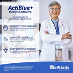 Actiblue+ Azul de Metileno 1% – 99,9% Pureza, Certificado por Laboratorio ISO, Sin Formaldehído, Sin Alcohol, Sin Gluten y Sin OGM (60 ml)
