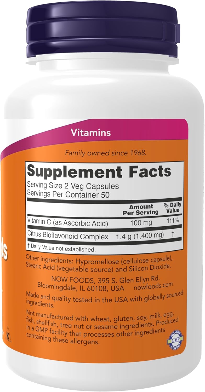 NOW Bioflavonoides Cítricos 700 mg - 100 Cápsulas