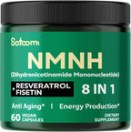 Satoomi NAD Supplement with Liposomal Nicotinamide Riboside - Cellular Energy & Vitality - 60 Capsules (30 Days)