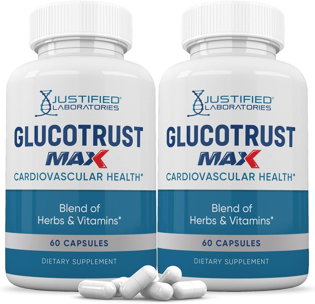 Justified Laboratories Glucotrust Max 1295mg - 300 Cápsulas (5 Envases)