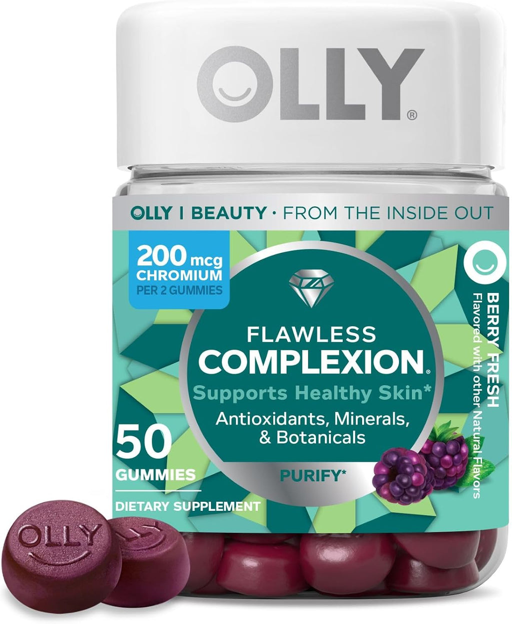 OLLY Piel Radiante Gomitas - 50 Gomitas - Vitaminas A, E y Zinc