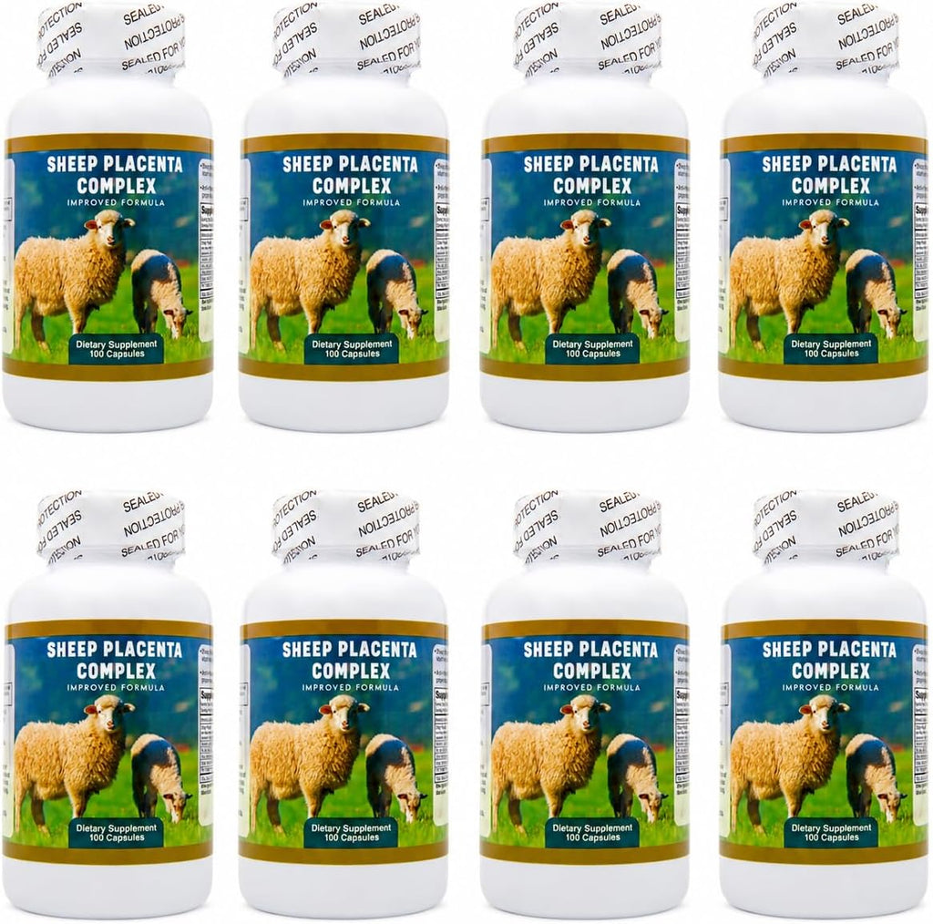 Nu-Health Complejo de Placenta de Oveja 100 Cápsulas (Paquete de 8)