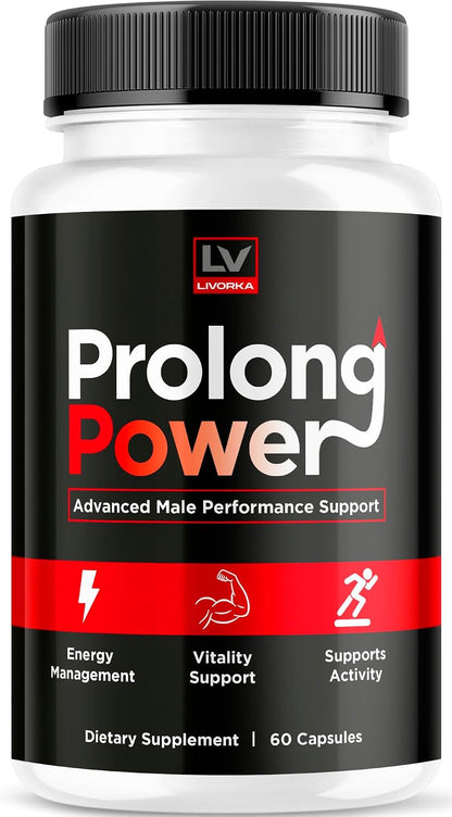 LIVORKA Prolong Power Pills para Hombres, 60 Cápsulas - Suplemento Masculino – Image 1