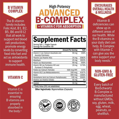 Complejo de Vitaminas B con Vitamina C - con – Personas con dietas veganas o vegetarianas : la vitamina B12 se – Image 5