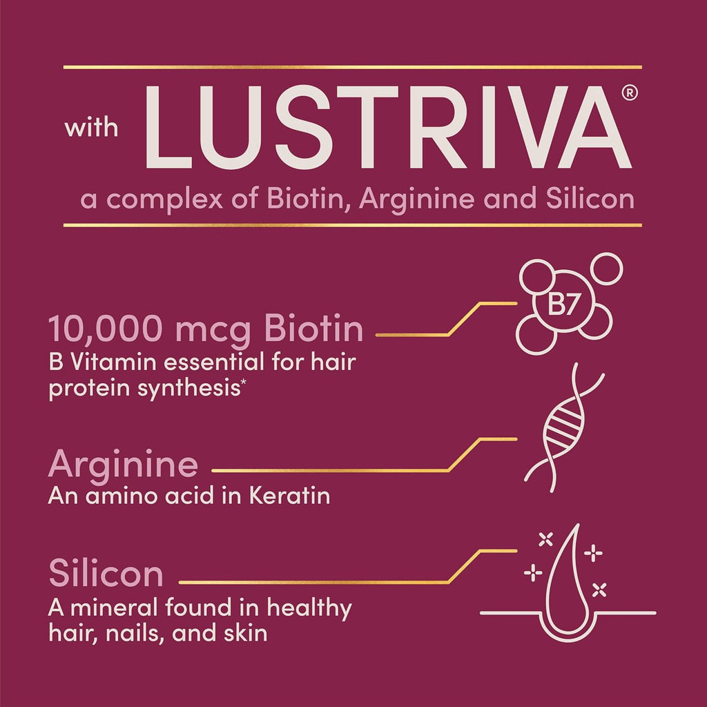 Nature's Bounty Optimal Solutions Crecimiento Capilar con Biotina, Silicio y Arginina, 30 Cápsulas