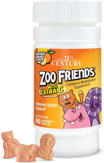21st Century Zoo Friends con Extra C – Apoyo al sistema inmunitario: La vitamina C contribuye al funcionamiento – Image 1