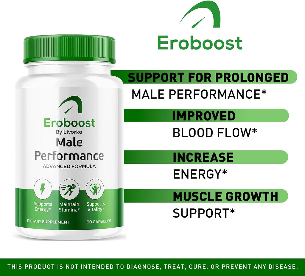 EroBoost Cápsulas (3 Paquetes) - 180 Cápsulas - Suplemento para Hombres