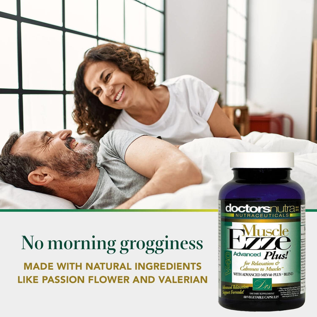 Doctors Nutra Nutraceuticals Muscle Ezze Plus - Natural Daytime or Nighttime Relaxant - Gluten Free - 60 Vegetable Capsules