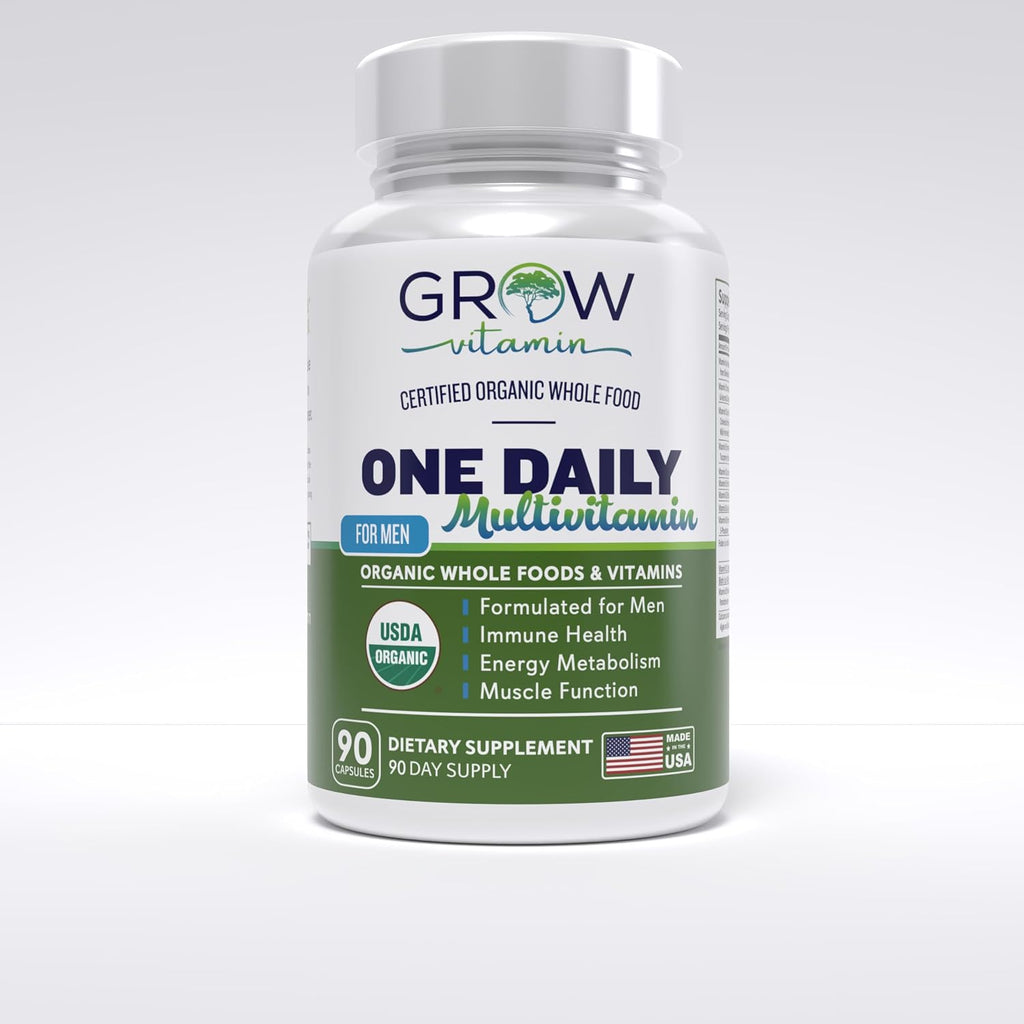 Multivitamínico Diario para Hombres con Vitaminas, Minerales y Alimentos Integrales Orgánicos - 90 Cápsulas