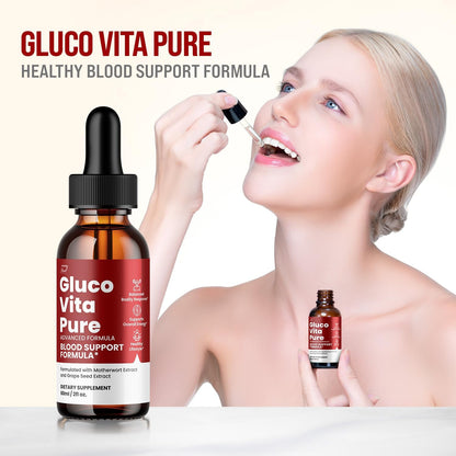 Gluco Vita Pure Drops - Fórmula Saludable con Ingredientes Naturales - 2 Envases (Suministro para 2 Meses) – Image 2