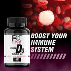 FXSUPPS Vitamina D3 5000 UI (60 Cápsulas Blandas) - Complemento Alimenticio con Colecalciferol