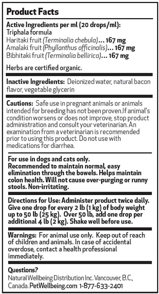 Pet Wellbeing Smooth BM Gold para Perros - Suplemento Digestivo Herbal - 59 ml